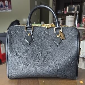 Louis Vuitton Black Speedy 25 Empriente